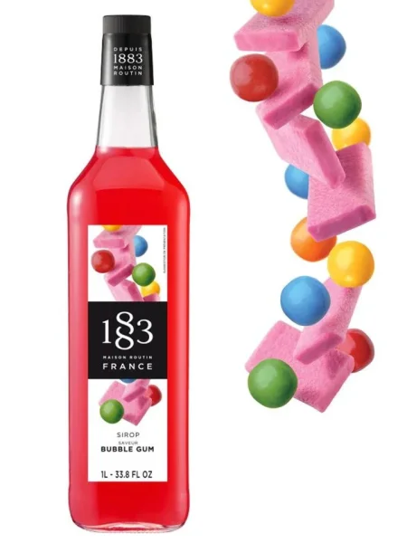 موهيتو"موخيتو" بطعم ببل غام "موهيتو علكة" حجم 1 لتر شركة 1883 "موهيتو 1883"