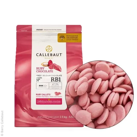 شوكولاته كاليبوت روبي باللون الزهري "Callebaut Ruby" 